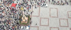 Fünf Ringe auf dem Marienplatz. München feiert die Kandidatenkür. 