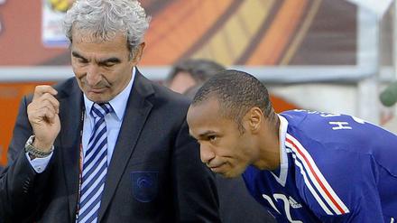 Das war wohl nichts: Raymond Domenech und Thierry Henry.