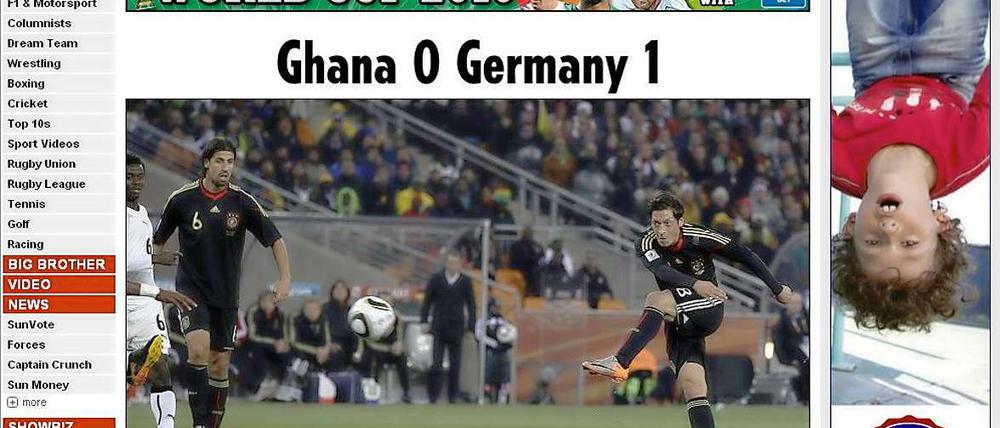 Der Teutone Özil erklärt den Krieg: Britischer Presseirrsinn.
