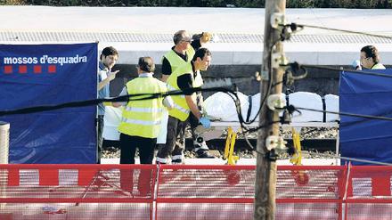 Zwölf Tote, 14 meist schwer Verletzte. Den Rettungskräften im Bahnhof des Badeorts bietet sich ein Bild des Schreckens. Foto: dpa