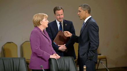 Streit? Nein! Das sagt zumindest Angela Merkel über den G-8-Gipfel.