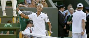 Der eine geht, der andere bleibt: Yen-Hsun Lu schickt Andy Roddick nach Hause.