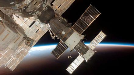 So sollte die "Progress 38" nach einem erfolgreichen Docking-Manöver an der ISS sitzen.