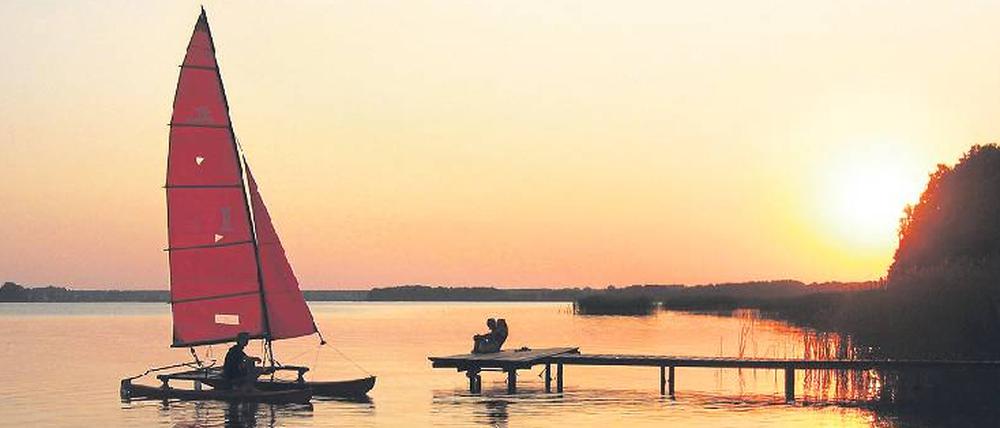 Südsee oder Grimnitzsee? Bei den augenblicklichen Temperaturen kann man da schon mal was verwechseln. Ähnlich entspannt ist es in der Schorfheide allemal. 