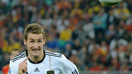 Alles gegeben: Miroslav Klose kämpfte und rackerte, musste am Ende aber auch die Überlegenheit der Spanier eingestehen.