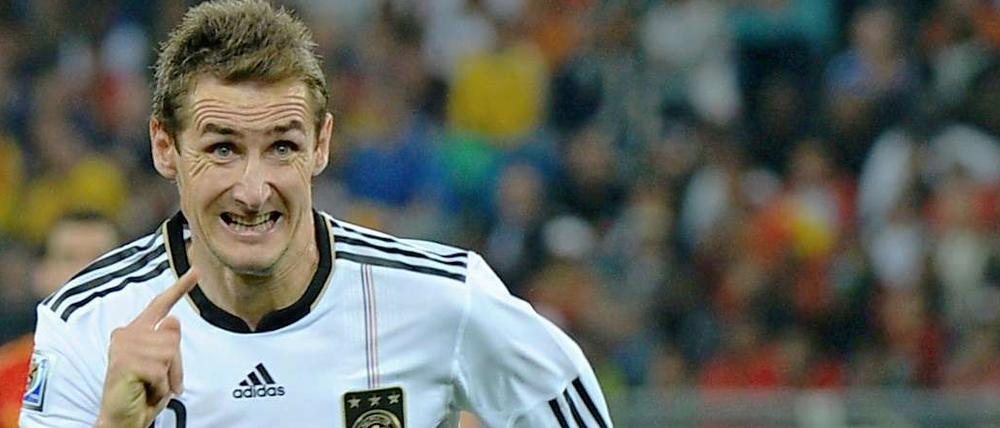 Alles gegeben: Miroslav Klose kämpfte und rackerte, musste am Ende aber auch die Überlegenheit der Spanier eingestehen.