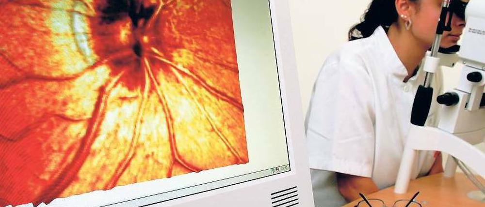 Dem Glaukom auf der Spur. Der Sehnerv wird mit einem Laser gescannt. Foto: ddp