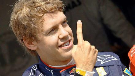Sebastian freut sich über die Pole in Hockenheim.
