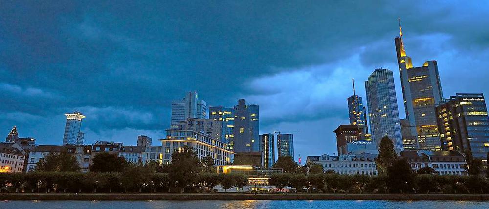 Die Frankfurter Skyline wird von ungestressten Banken dominiert.