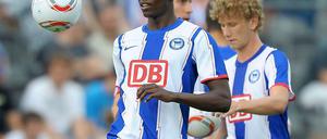 Training am Ball: Adrian Ramos (l) und Fabian Lustenberger.