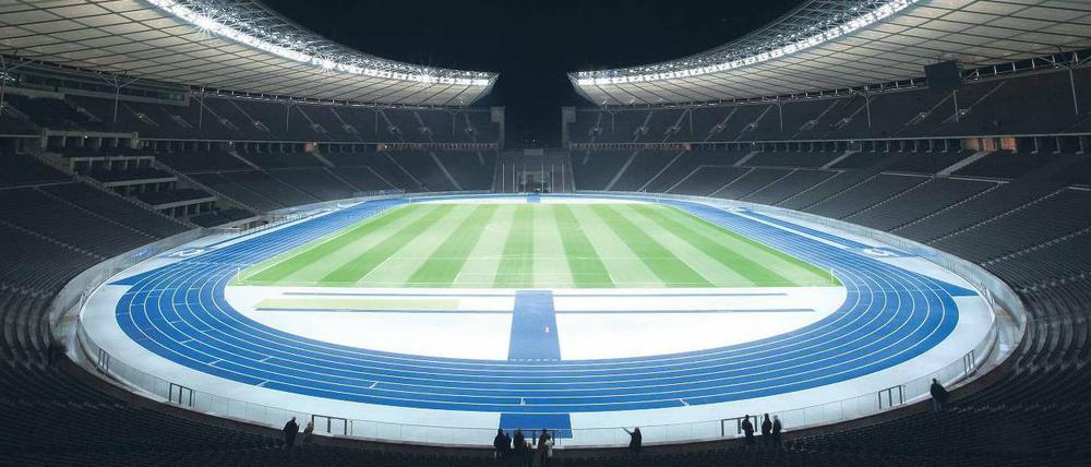 Warten auf Union. Das Olympiastadion stünde für eine Austragung des Heimspiels der Köpenicker gegen Hertha BSC bereit.