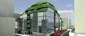 Wollte jemand in der Friedrichstraße ein Reihenhäuschen bauen, müsste er mindestens zwei Millionen Euro allein für das Grundstück bezahlen. Wohin aber mit dem Garten, wenn man in die Höhe bauen muss? Aufs Dach! 