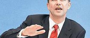 Auf der anderen Seite. Regierungssprecher Steffen Seibert in der Bundespressekonferenz. 