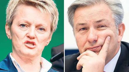 Renate Künast (Grüne) und Klaus Wowereit (SPD): Konkurrenten oder künftiges Traumpaar der Berliner Politik? 