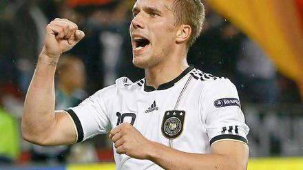 Lukas Podolski zeigte gegen Aserbaidschan eine starke Leistung. So gut spielt er im Verein allerdings nur selten.