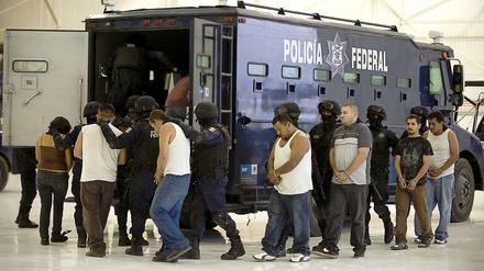 Schlag gegen die Unterwelt. Neun mutmaßliche Drogenhändler, die dem Sinaloa-Kartell angehören, wurden Mitte Juli in Mexiko-Stadt von der Polizei festgenommen.