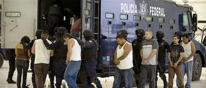 Schlag gegen die Unterwelt. Neun mutmaßliche Drogenhändler, die dem Sinaloa-Kartell angehören, wurden Mitte Juli in Mexiko-Stadt von der Polizei festgenommen.