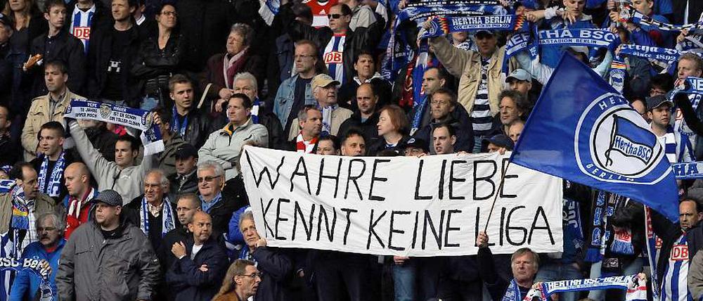 Hertha-Fans machen sich Gedanken über die Zukunft ihres Vereins.
