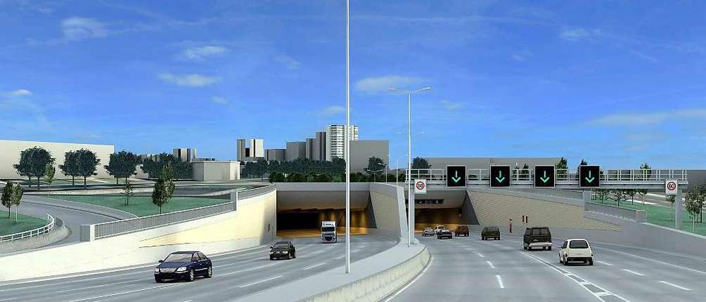 Der Tunnel ist teuer, so soll aber der Krach reduziert werden. Die Planer wollen 650 Bäume pflanzen und noch weitere in anderen Bezirken (etwa in Pankow) sowie neue Radwege anlegen, entlang der Autobahn und weiter über den Görlitzer Bahndamm zum Treptower Park.