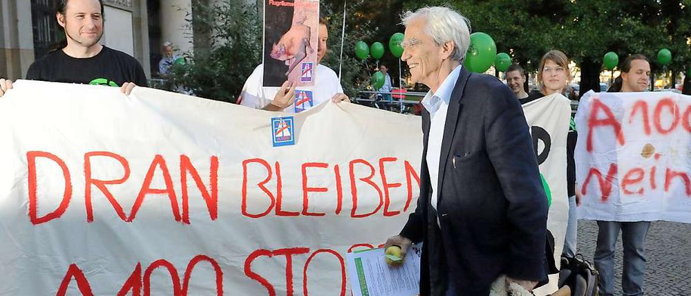 Schon die rot-grünen Koalitionsverhandlungen waren am Thema A-100-Ausbau gescheitert.