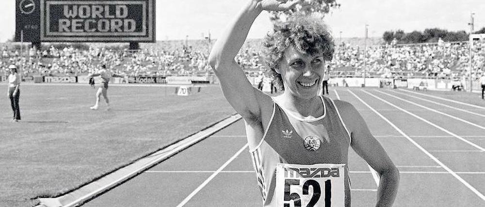 Eine Zeit für die Ewigkeit. In Canberra lief die Rostockerin Marita Koch 1985 die 400 Meter in 47,60 Sekunden. 