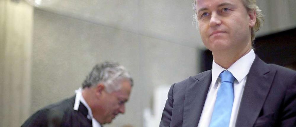 Wird wohl freigesprochen. Der niederländische Rechtspopulist Gerd Wilders.