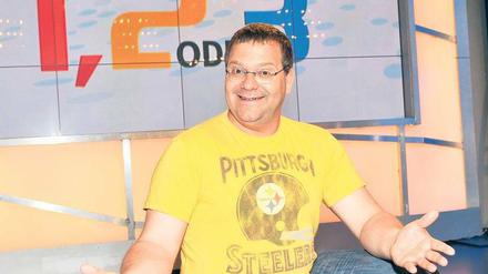 Dynamisch. Die ZDF-Sendung „1, 2 oder 3“ ist seit 33 Jahren ein Dauerbrenner. Komiker Elton tritt in die Fußstapfen von Michael Schanze und zuletzt Daniel Fischer.Foto: dpa