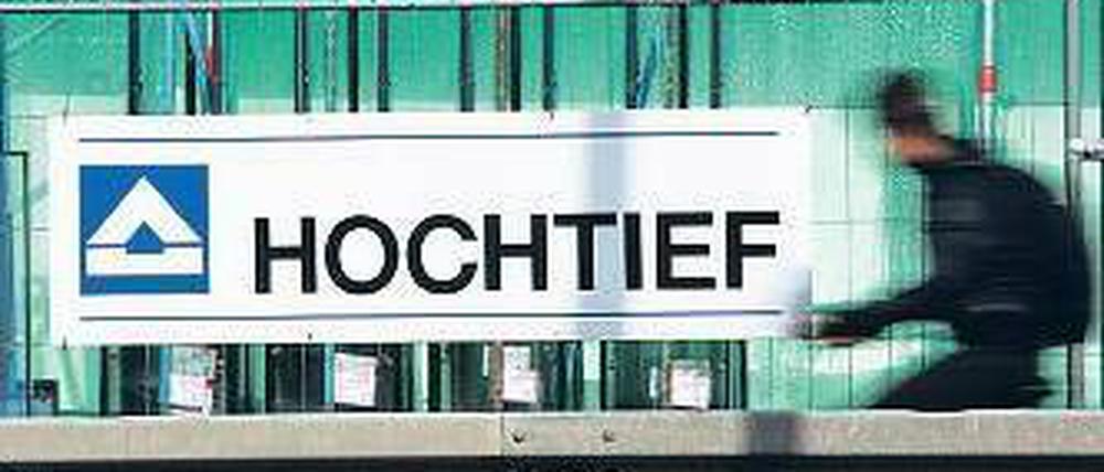 Geschrumpft. Von den zehn größten deutschen Baukonzernen des Jahres 1990 sind heute nur noch Hochtief in Essen und Bilfinger Berger in Mannheim übrig. Foto: dpa