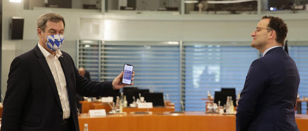 Bayerns Ministerpräsident Markus Söder und Gesundheitsminister Jens Spahn.