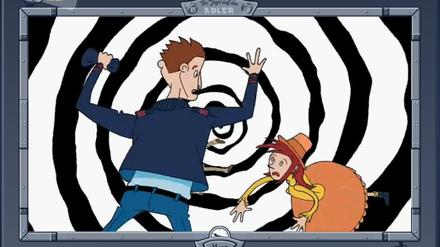 Online-Comic: Screenshot aus dem Abenteuer-Spiel "Josefine Fips - Die Jagd auf den Adler", das Gronle und Kollegen für die Bahn erarbeitet haben.