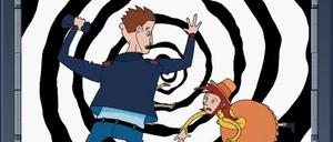 Online-Comic: Screenshot aus dem Abenteuer-Spiel "Josefine Fips - Die Jagd auf den Adler", das Gronle und Kollegen für die Bahn erarbeitet haben.