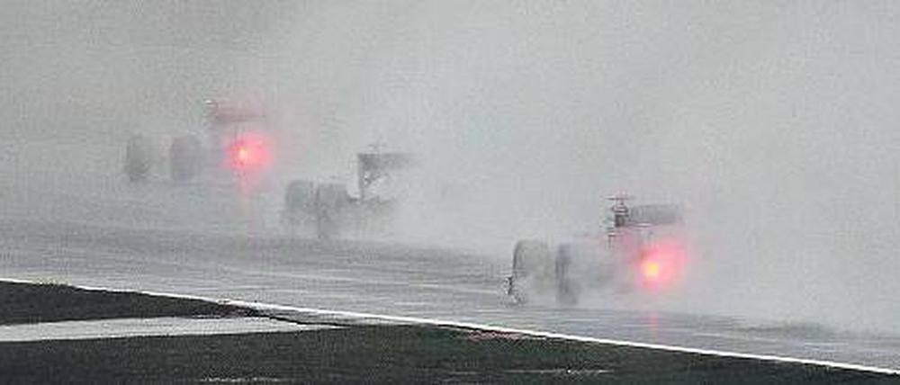 Chaotische Verhältnisse. Vor lauter Wasser, war kaum etwas zu sehen. 