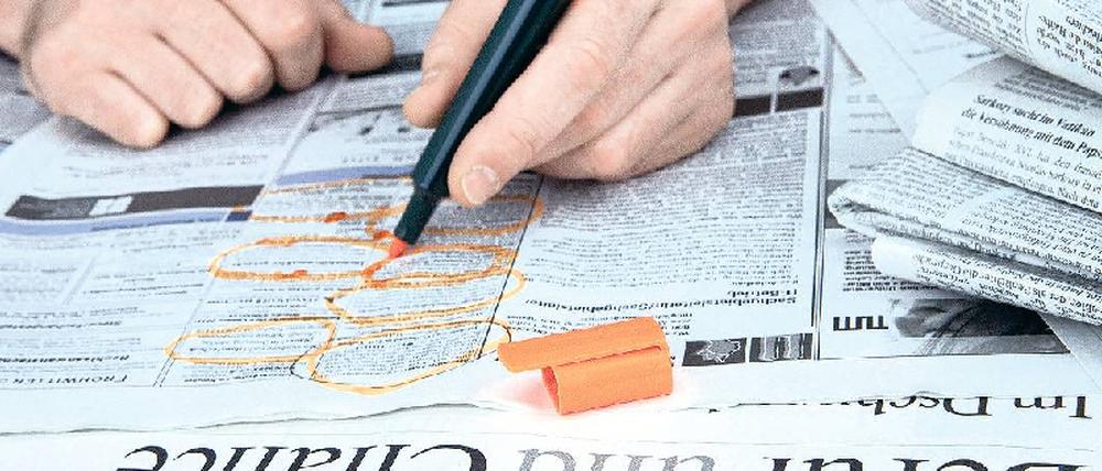 Klassisch. Nur ein Drittel aller Stellen werden über Annoncen vergeben. Foto: dpa