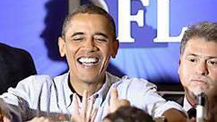 Barack Obama bei einer Wahlkampfveranstaltung.