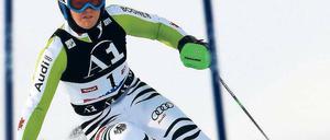 Premiere bei der Premiere. Viktoria Rebensburg siegt erstmals im Weltcup. Foto: Reuters