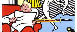 Immer für eine Überraschung gut: Tim und Struppi, wie Roy Lichtenstein sie sieht. Dieses Bild stammt aus dem opulenten Bildband "Roy Lichtenstein: Plakate/Posters" (152 Seiten, 29,95 Euro) aus dem Prestel-Verlag.