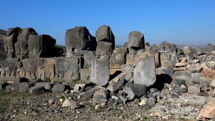 Reste des Tempels von Ain Dara, nahe Afrin. Ursache der Zerstörung hier waren Angriffe der türkischen Luftwaffe. Bild von 2018.