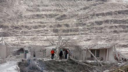 Totale Verwüstung: Der Ausbruch des Vulkans Merapi hat auf der Insel Java 25 Menschen das Leben gekostet. 