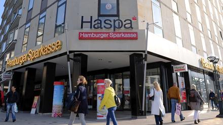 Eine Filiale der Hamburger Sparkasse (Haspa).