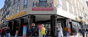 Eine Filiale der Hamburger Sparkasse (Haspa).