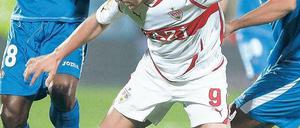 Schwungvoll in Europa. Marica (Mitte) und sein VfB überzeugten in Getafe. Foto: dpa