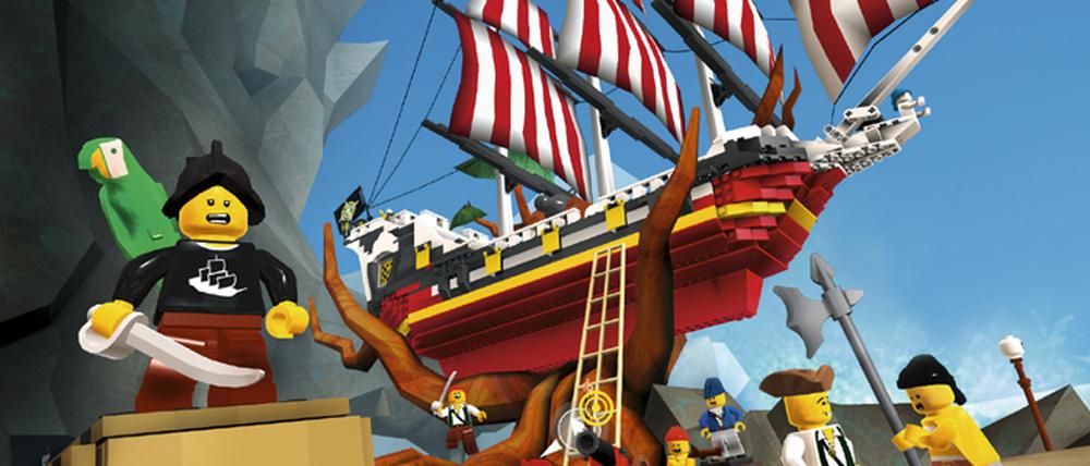 Mit Pixelpapagei: Piraten in "Lego Universe"