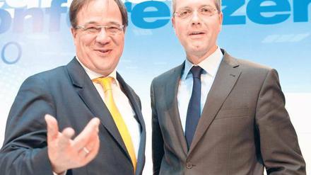 Gegner im Land. Armin Laschet (links) und Norbert Röttgen. Foto: dpa