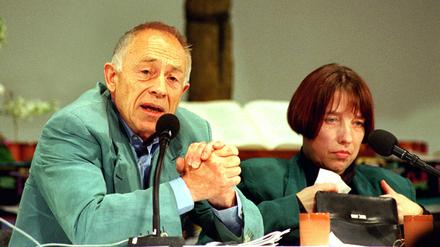 Bundestagsvizepräsidentin Antje Vollmer (Bündnis 90/Die Grünen) und Heiner Geissler (CDU) 