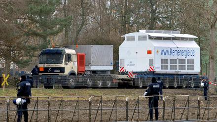 Der Castor-Transport auf seiner letzten Etappe.