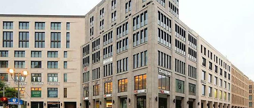 Die Baustelle am Leipziger Platz (am 12. September 2014). Mit rund 270 Läden und Lokalen auf 76 000 Quadratmetern wird das Einkaufszentrum eines der größten in Berlin.