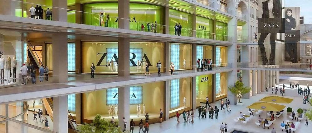 Einkaufstempel. So soll die Passage der „Mall of Berlin“ bald aussehen.