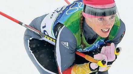 Winterfest. Evi Sachenbacher-Stehle geht den ersten Weltcup gelassen an. Foto: dpa
