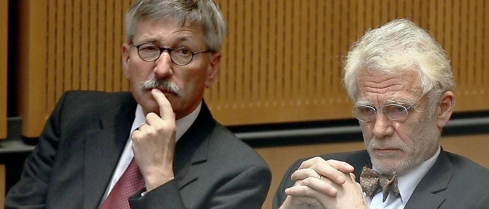 Thilo Sarrazin und Jürgen Zöllner im Berliner Abgeordnetenhaus (Archivbild aus dem Jahr 2006).