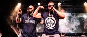 Kollegah auf einem Konzert.